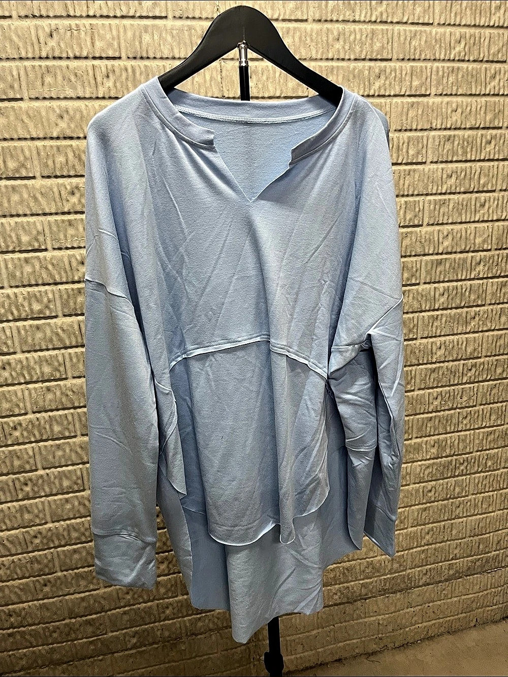 Blue Layered Long Sleeve Tunic Size XL Like New